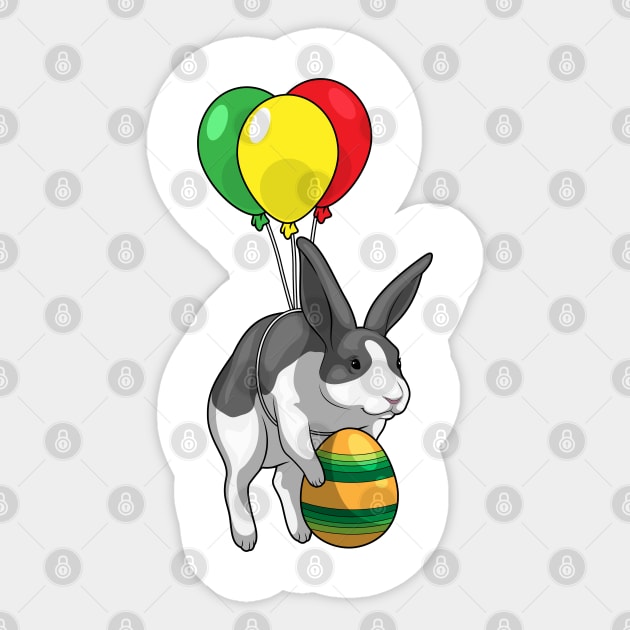 Bunny Easter Easter egg Balloons Sticker by Markus Schnabel